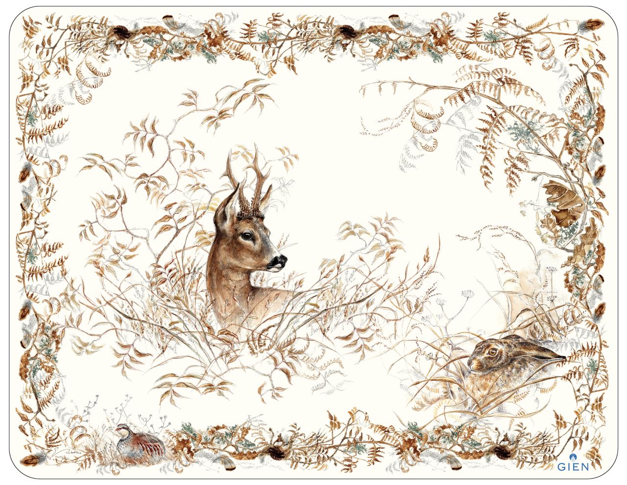 Gien Tablett Sologne groß