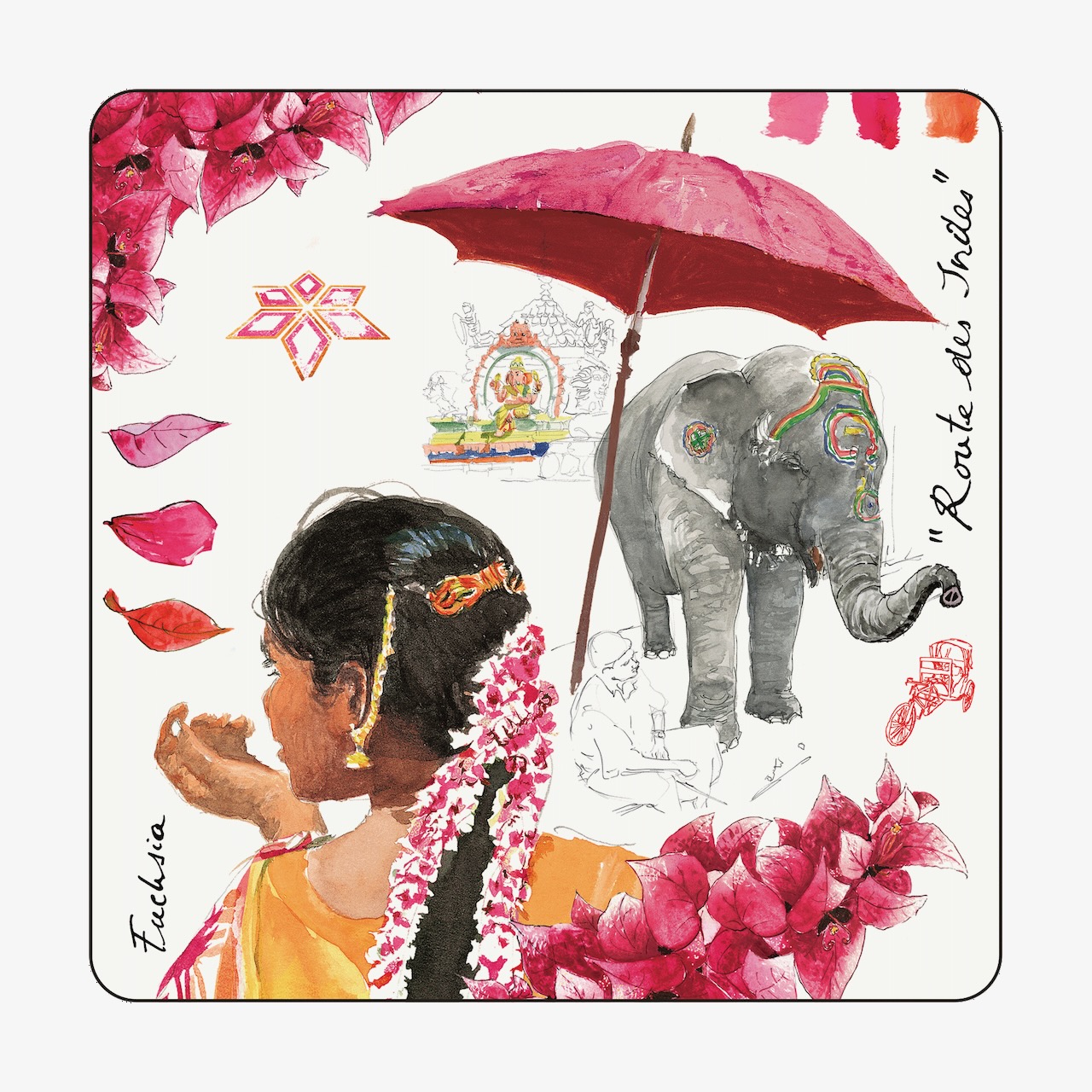 Gien Glasuntersetzer-Set Route des Indes (4 Stück) Gien Glasuntersetzer-Set Route des Indes (4 Stück)