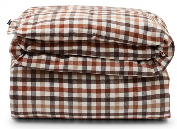 Lexington Bettwäsche-Set Karo Flanell rost/braun/offwhite