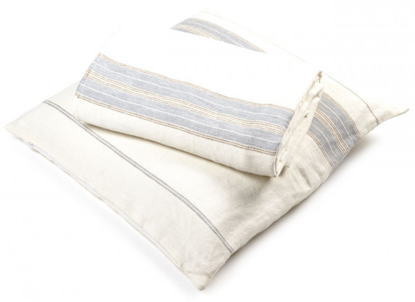 Libeco Plaid Propriano wollweiß/grau/beige
